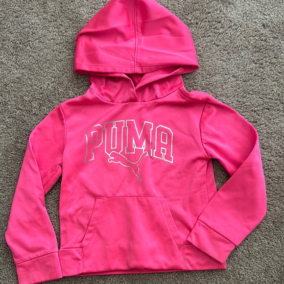 💜 3 for $10 PUMA Kids Bright Pink Hoodie - Picture 1 of 3